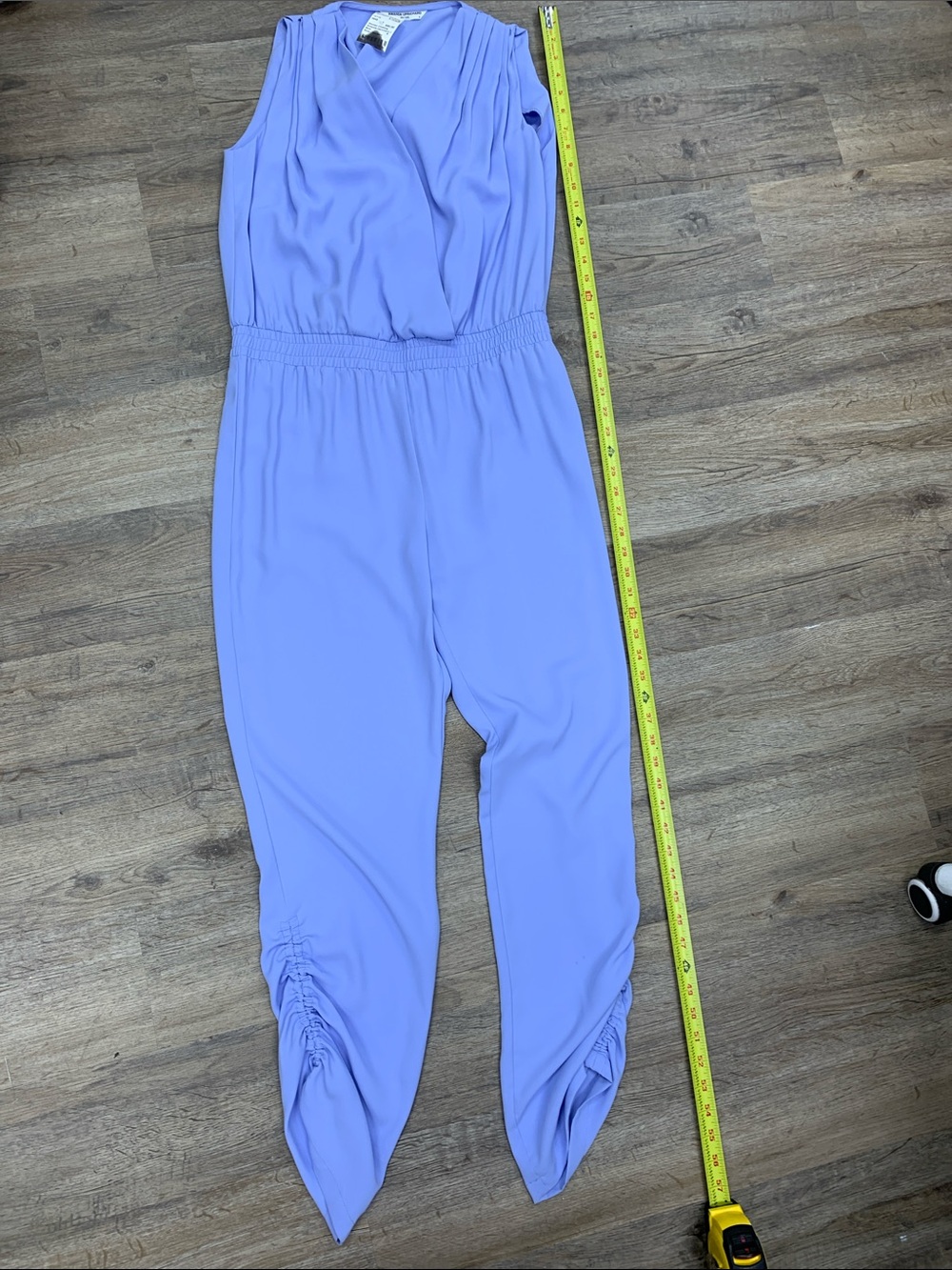 Amanda Uprichard Lavender Sleeveless Jumpsuit with Gathered Ankles size medium